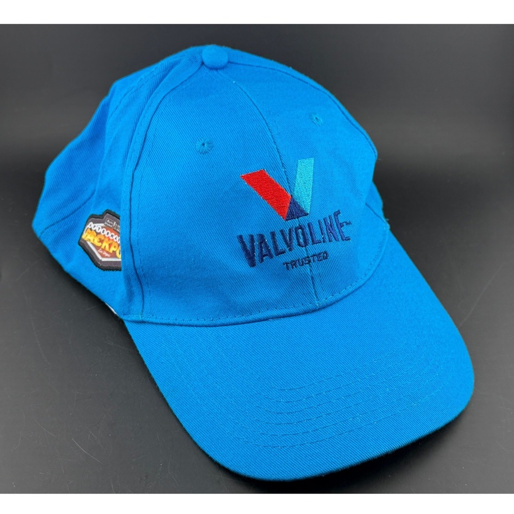 Valvoline Trusted-Blue Baseball Hat, Aftermarket Jackpot, Las Vegas Patch Cap
